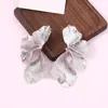 Pendientes de Pétalos de Textura Retro Multicapa Líquida de Diseño Avanzado de Lujo Ligero Europeo y Americano Estilo Frío de Nicho Combinan con Todo