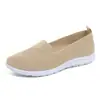 Zapatos de punto de malla poco profundos para mujer, estilo nuevo de primavera y verano, drop-shipping, ligeros, cómodos, transpirables, zapatos planos sin cordones