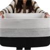 Cesta grande de corda de algodão quadrada Xinyide Cesta para armazenamento de roupas Cesta para armazenamento doméstico Cesta de armazenamento trançada Cesta grande para armazenamento