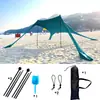 Tenda de Campismo com Dossel Costeira Transfronteiriça, Tenda de Sol para Praia, Tenda Portátil, Abrigo de Sol para Pesca ao Ar Livre