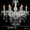 Luminária de Cristal para Velas Estilo Europeu Lâmpada Moderna para Sala de Estar Sala de Jantar Quarto Francês Exclusivo Transfronteiriço Lustre de Vidro Curvo com 6 Braços