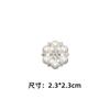 Botões de Liga Quentes de Venda Costurados à Mão Seis Pérolas Botões de Diamante Strass Materiais para Joias DIY Botões Decorativos Pequenos de Fragrância