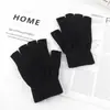 Guantes sin dedos unisex otoño e invierno finos cálidos de lana tejida de dedo completo hombres y mujeres estudiante escritura guantes sin dedos