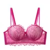 Conjunto de Lingerie de Renda Francesa para Mulheres com Seios Pequenos Push-up Suporte Sem Fio Coleta Lateral dos Seios Peito Plano Especial Sexy Puro Desejo Conjunto de Sutiã e Calcinha