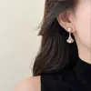 Pendientes de Perlas de Agua Dulce Naturales Estilo Seiko Zhuji, Falda de Baile Clásica de Moda con Corte de Concha Marina, Pendientes de Perla Inteligentes