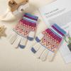 Guantes de punto jacquard de Isla Fair para niños de otoño e invierno, guantes de pantalla táctil de cinco dedos, moda coreana, para montar, escribir, modernos, geniales, cálidos