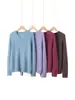 Suéter de cachemira con cuello en V para mujer, otoño e invierno, color liso, estilo holgado y relajado, 25% seda de morera, 75% cachemira, tejido de punto pullover