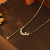 Sob a árvore Banyan S925 prata verão acessórios estrela lua tassel pingente colar feminino ins estilo pequeno internet popular clavicle chain explosão