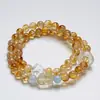 Fuga da IlhaCristal Natural Amarelo Torre Cristal Pulseira Artesanal para Mulheres, Pulseira Versátil Aquamarina Clareadora Atacado