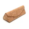 Estojo dobrável triangular para óculos, estojo portátil para óculos de sol de miopia, bolsa de armazenamento tridimensional com padrão cruzado preto, em estoque para entrega direta