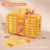 Aniversário de Lua Cheia, Celebração de 100 Dias, Conjunto de Presente em Cesta de Rattan, Caixa de Lembrancinhas para Festa de 1º Aniversário Infantil, Cartão Personalizado e Faixa