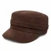 Boina Retro Japonesa Color Café para Mujer 2025 Nuevo Estilo Adelgazante Versátil con Cabeza Grande y Ala Ancha Boina de Pintor