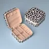 Caja de Joyería Portátil con Estampado de Leopardo Transfronteriza Nueva Caja de Joyería de Viaje Pendientes Pendientes Collar Anillo Caja de Joyería Caja de Almacenamiento