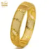 Pulsera de Aleación Chapada en Oro de Venta Caliente Novia de Dubái India Lujo Ligero para Mujer Boda Oro Arena Pulsera Joyería Al por Mayor