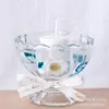Vaso de Vidrio Flor Seca Vela Aromática Incienso Fragancia Recuerdo Dormitorio Flor Real Cera de Gelatina Vela de Cera de Soja Venta al por Mayor