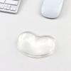 Mouse Pad de Pulso de Cristal Criativo em Formato de Coração Transparente Suporte de Mão G14 Silicone Confortável Pad de Pulso para Escritório