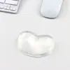 Alfombrilla de ratón para muñeca caliente de silicona cristalina con forma de corazón transparente reposamuñecas G14 de silicona cómoda alfombrilla para muñeca de oficina