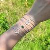 Pulsera Nueva de Plata Esterlina S925 para Mujer de Lujo Ligero de Alta Gama con Diseño Geométrico de Trébol de Cuatro Hojas con Zircón y Diamante Rai Pulsera de Tenis para Mujer