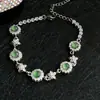 Diosa de la Luna Estilo Chino Nuevo Pulsera de Flor de Zirconia para Mujer Lujo Ligero Nicho Exquisita y Hermosa Pulsera Pulsera de Sensación Fría