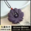 Venta al por mayor de fábrica Incienso de hierbas medicinales chinas en cuentas Estilo étnico Colgante decorativo Colgante de cuello con estambre de flor de calabaza de las Cinco Bendiciones para mujer