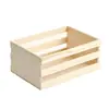 Caja de Almacenamiento de Madera Maciza Rectangular Organizador de Artículos de Escritorio Caja de Embalaje de Regalo de Madera Retro