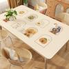 Jogo Americano de Mesa de Jantar Cartoon com Toque de Luxo Leve e de Alta Qualidade, Impermeável, à Prova de Óleo, Toalha de Mesa Lavável, Resistente ao Calor, Resistente a Altas Temperaturas