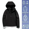 Casa de pájaros Mismo estilo Tres en uno Exterior Cortavientos Impermeable Conjunto de chaqueta de plumón para mujer, Talla pequeña Ropa de montañismo para hombre