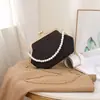 Bolsa de perlas, bolso de mano de verano, forma de concha, mini, nuevo estilo chino, bolso de cadena, 2024, bolso cruzado con cuentas para mujer