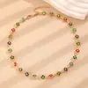 Pulseira Colar Coração Colorido Estilo Ins Europeu e Americano Liga Personalizada em Formato de Coração Pulseira Dopamina Pulseira Popular para Mulheres