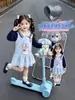 Vestido de estilo preppy para niña, colección otoño 2026, nuevo vestido de princesa de dibujos animados para bebés, estilo primavera y otoño, vestido de moda para niña