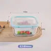 Fiambrera Cuadrada de Vidrio Apta para Microondas, Especialmente Diseñada para Oficinistas y Estudiantes, Juego de Fiambreras para Conservación de Alimentos