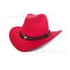 Chapéu de cowboy western cabeça de boi preto Amazon estilo europeu e americano chapéu de cowboy de lã chapéu de Xizang dobrado chapéu de lã