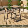 Mesas y Sillas de Exterior Personalizadas, Taburetes Altos para Barra de Patio, Mesas y Sillas de Madera Plástica para Exterior, Sillas para Cafetería y Bar, Mesas de Bar, Transfronterizo