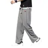Pantalones Largos Casuales Estilo Hong Kong Caída Moda Pantalones Casuales Hombres Delgados Transpirables Verano Versátil Sueltos Rectos