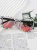 Novos Óculos de Sol Quadrados de Pérola Transfronteiriços para Homens e Mulheres Distintivos DIY Feitos à Mão Pérola Letra Inglesa Óculos de Sol de Festa