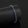 Pulseira Feminina Zircônia Azul Safira Gota d'Água Brilhante, Luxo Leve, Exquisite, Nicho, Alto Valor Estético, Presente para Melhor Amiga, Tendência de Moda Personalizada
