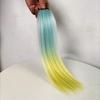 Peluca de color teñido de oreja colgante almohadilla de cabello liso de una pieza seda mate de alta temperatura peluca sin costuras mujeres Venta al por mayor