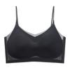 Sujetador de verano de seda de hielo ultradelgado transparente sin aros ropa interior de una pieza push-up transpirable espalda bonita al por mayor