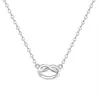 Collar de Nudo de Lazo Estilo Europeo y Americano Transfronterizo, Gargantilla de Cobre Nicho Simple Moda Colgante de Piña, Joyería de Moda para Mujer para el Trabajo