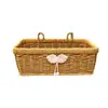 Cesta de Armazenamento Tecida de Rattan Sintético Prateleira de Armazenamento Decoração de Cozinha Banheiro Cesta de Parede para Flores Armazenamento Cesta de Lavar Cesta de Parede para Gengibre e Alho