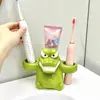 Estante de cerámica para cepillos de dientes con diseño de cocodrilo al por mayor para lavabo, soporte para pasta de dientes, base con acabado de alta gama
