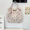 5444 Bolsa de Lona Estampada de Dibujos Animados para Mujer, Bolso de Mano de Gran Capacidad, Bolsa de Compras, Bolsa Escolar para Estudiante