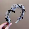 Diadema de Encaje de Moda para Mujer Versátil Negra Banda para el Cabello para Lavarse la Cara Accesorio para el Cabello de Corona Alta