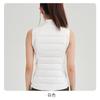 Invierno Nueva Ropa de Trabajo Top 90 Terciopelo Deportes al Aire Libre Corto de Mujer Cintura Chaqueta sin Mangas Forro Chaqueta Ligera de Pluma