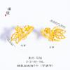 Loja de ouro com areia dourada flores de ouro borboleta aberta pérola borboleta anel feminino novo chinês seda luz luxo temperamento anel presente