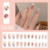 Outono e Inverno Branco High-end Drill Nail Wear Nail Piece Médio Longo e Curto Estudante Yujie Wind Fake Nail Piece