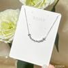 Colar de sorriso de prata esterlina S925, design de nicho feminino, pingente de torção entrelaçada, corrente de clavícula, colar personalizado de alta qualidade