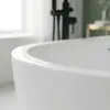 Bañera independiente de acrílico para un solo adulto, tamaño pequeño para el hogar, integrada sin costuras, de alta gama para hotel