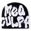 Chapéu de Tricô Moda Europeia e Americana Outono e Inverno Chapéu Quente para Montaria ao Ar Livre Chapéu Jacquard Monocromático Versátil Chapéu de Moda de Rua Hip Hop