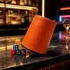 Cubilete de dados de cuero de alta gama forrado de terciopelo, cubilete de dados silencioso, cubilete de dados especial para bares y KTV, set de dados de entretenimiento